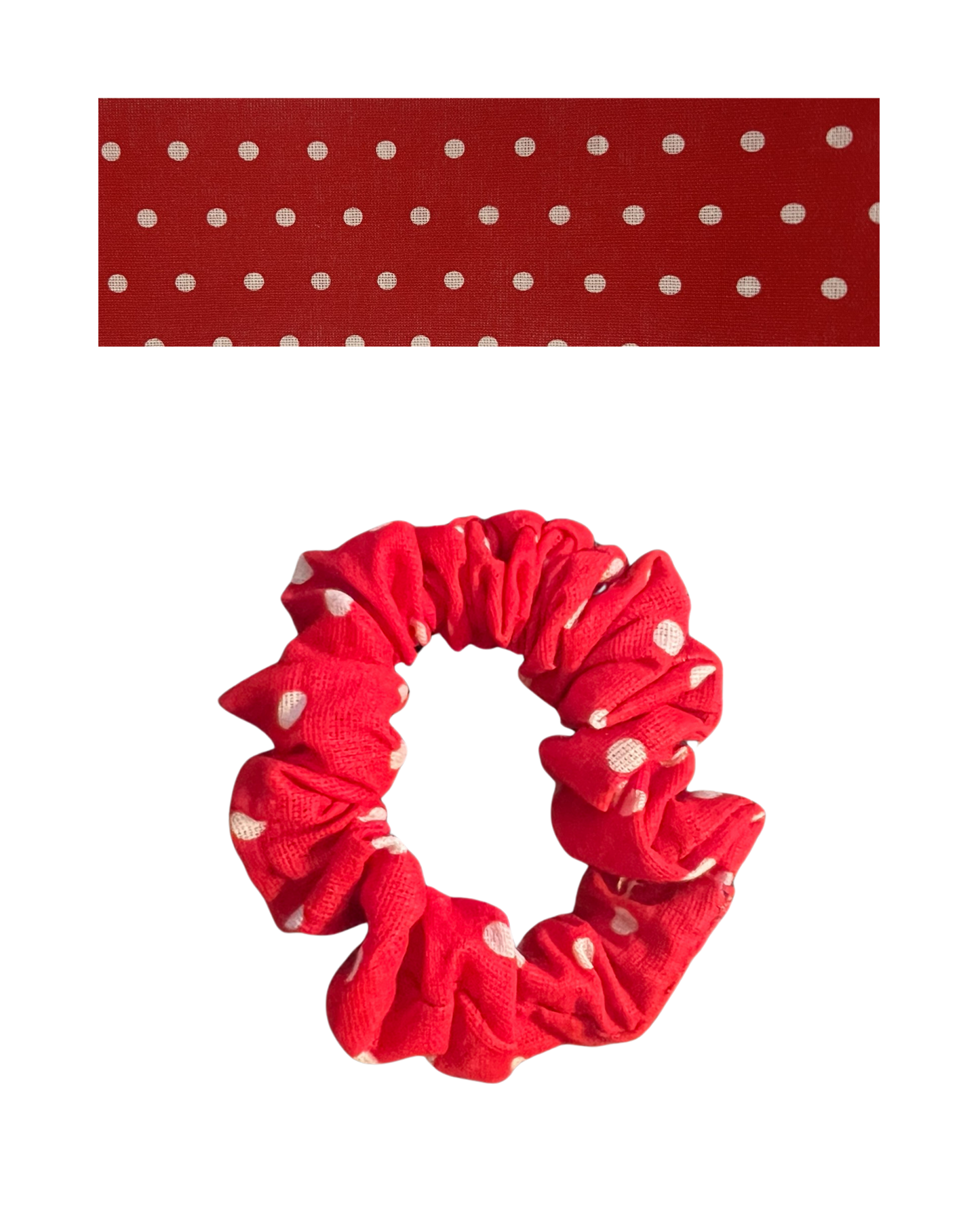 Red with white polka dots