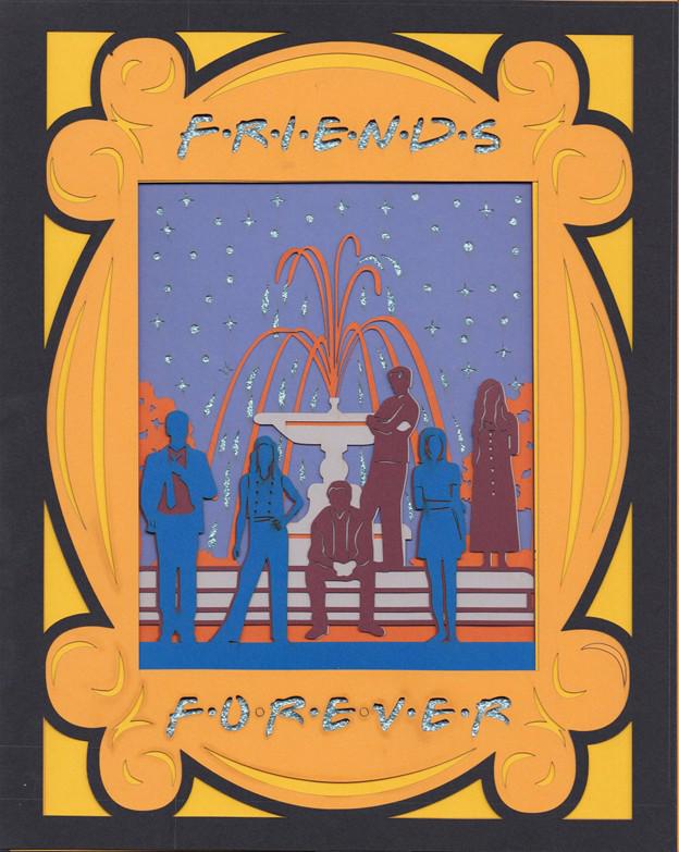 Friends TV 3D Layered Framed Picture