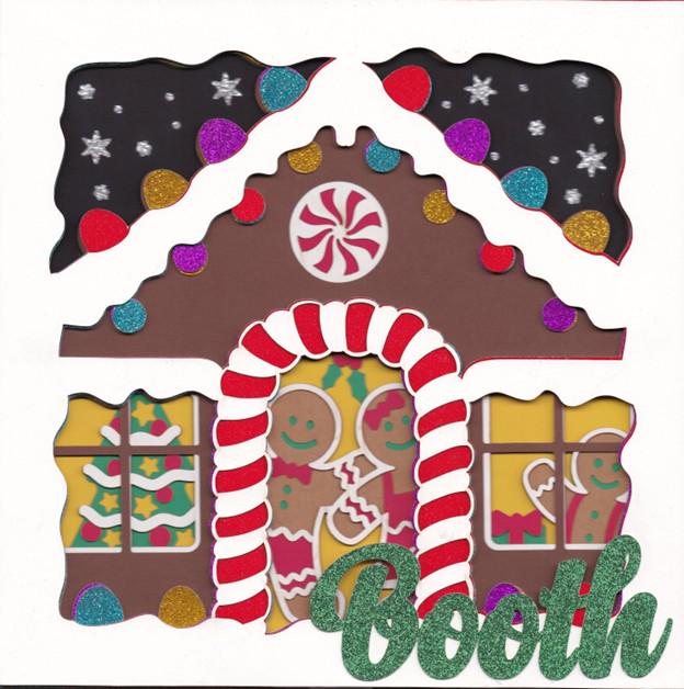 Gingerbread House 3D Layered Framed Picture