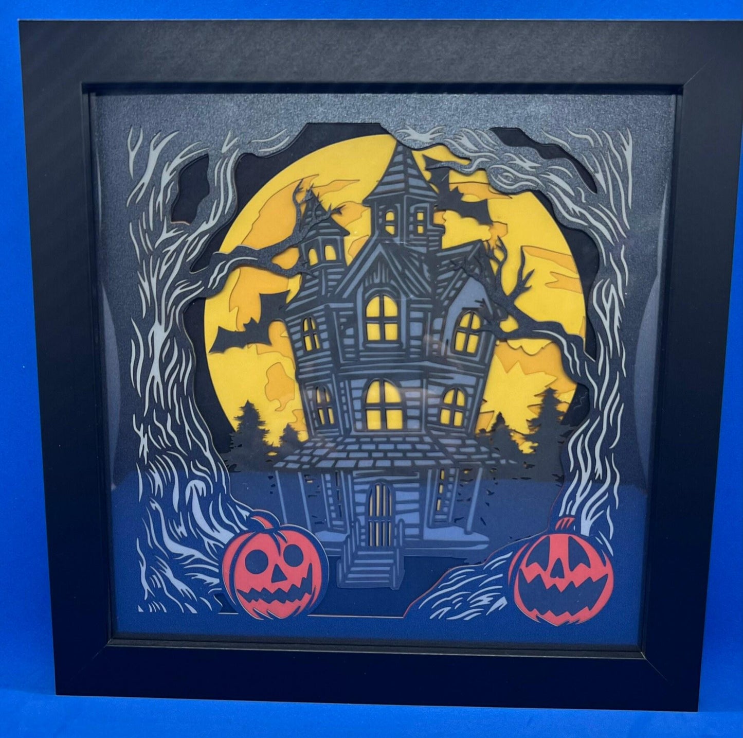 Haunted House 3D Layered Framed Picture