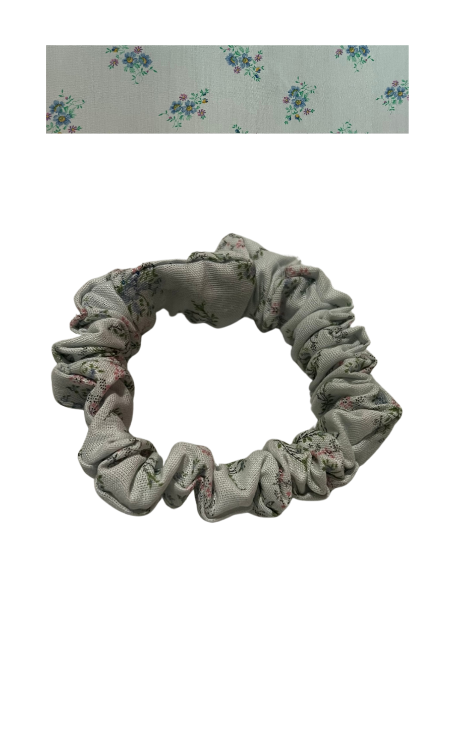 Pale green with delicate floral bouquets