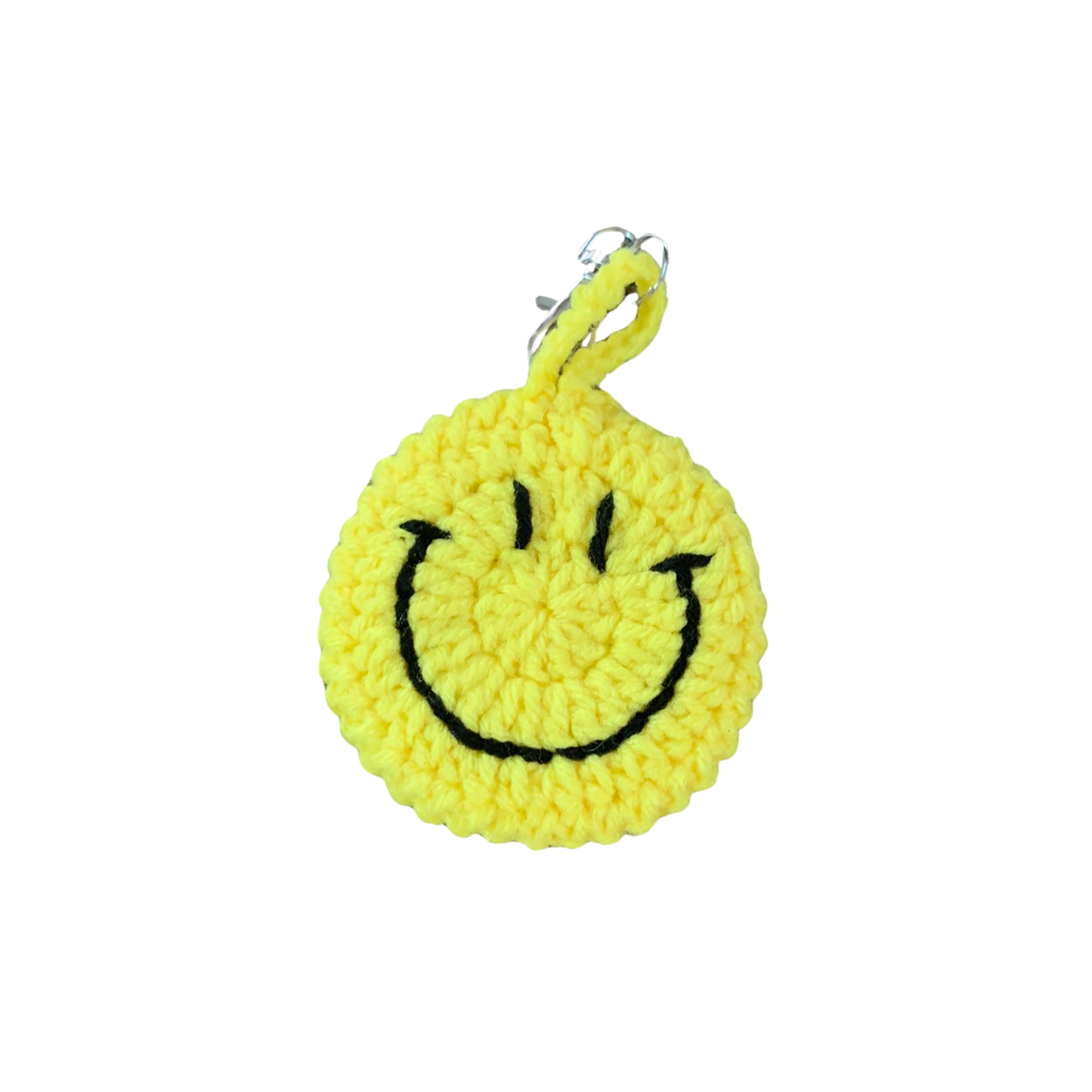 Crocheted Smiley Face Keychains