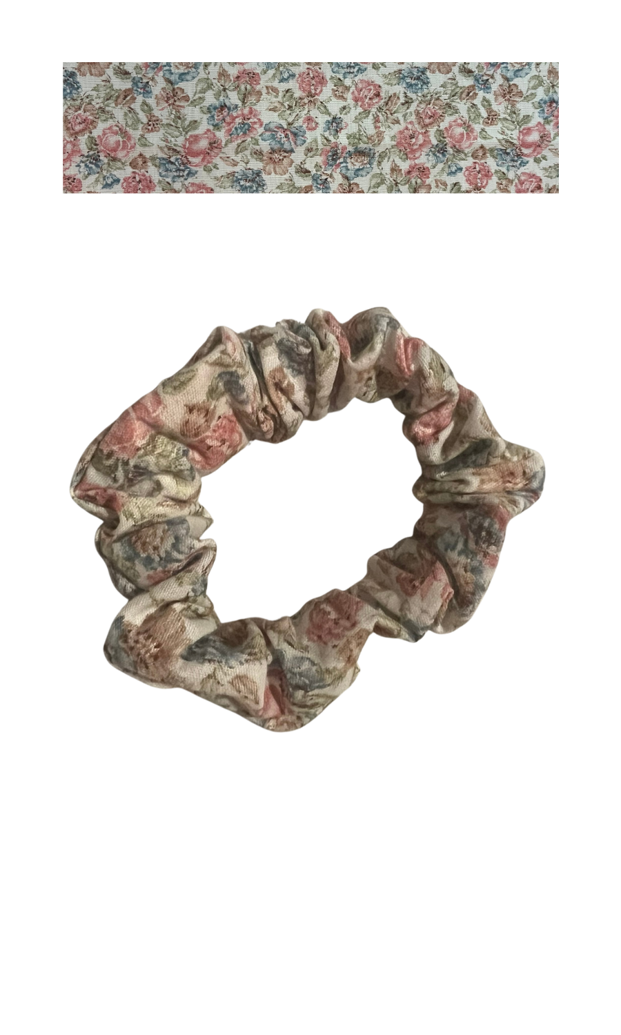 Cream with vintage pink and blue roses