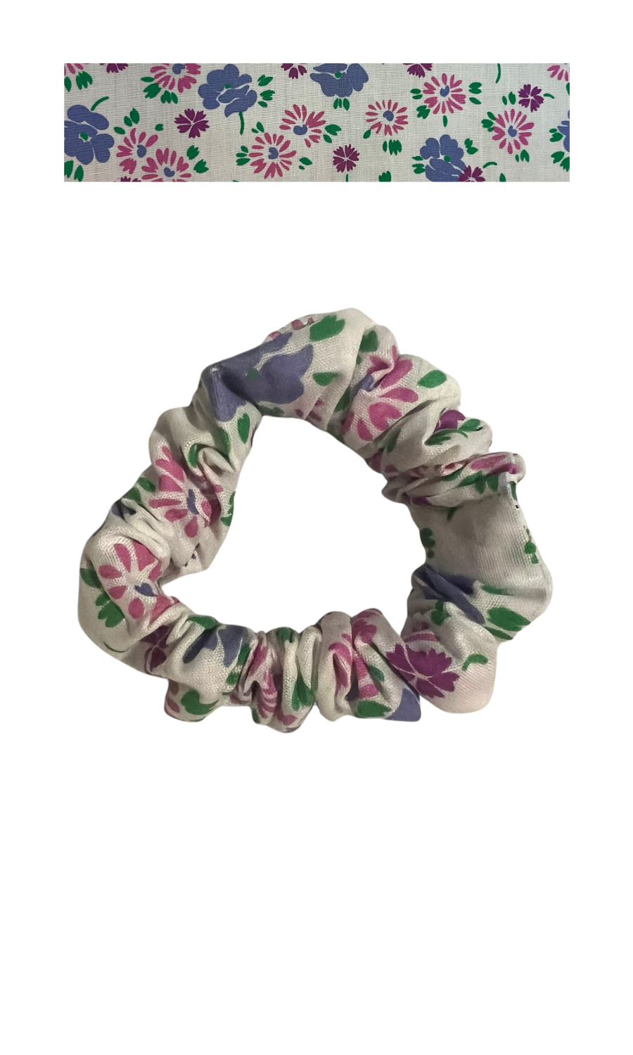 Cream with purple, pink, and green florals