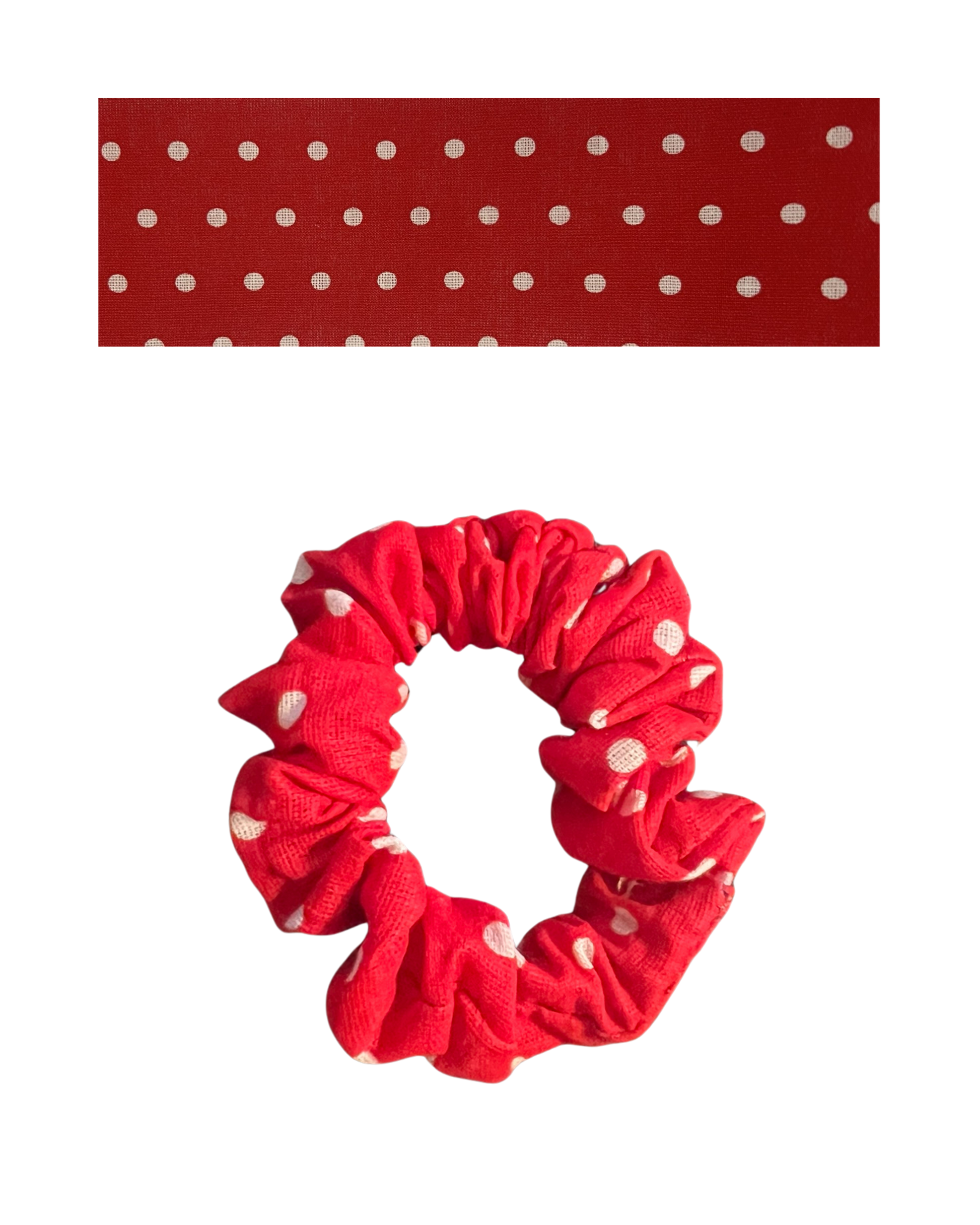 Red with white polka dots