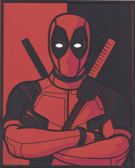 Deadpool 3D Layered Framed Picture