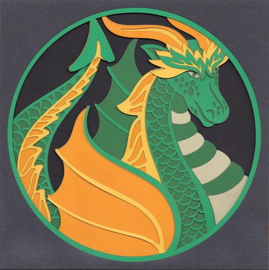 Dragon 3D Layered Framed Picture