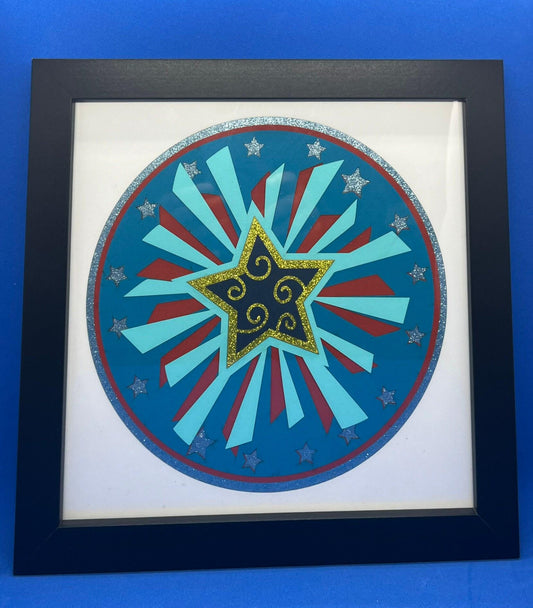 Fireworks 3D Layered Framed Picture