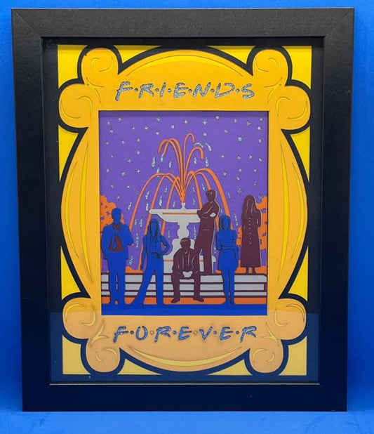 Friends TV 3D Layered Framed Picture