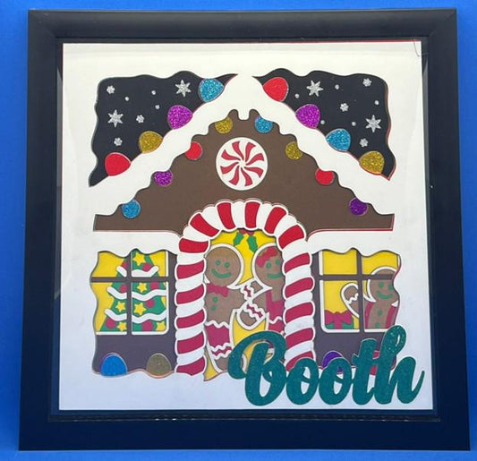 Gingerbread House 3D Layered Framed Picture