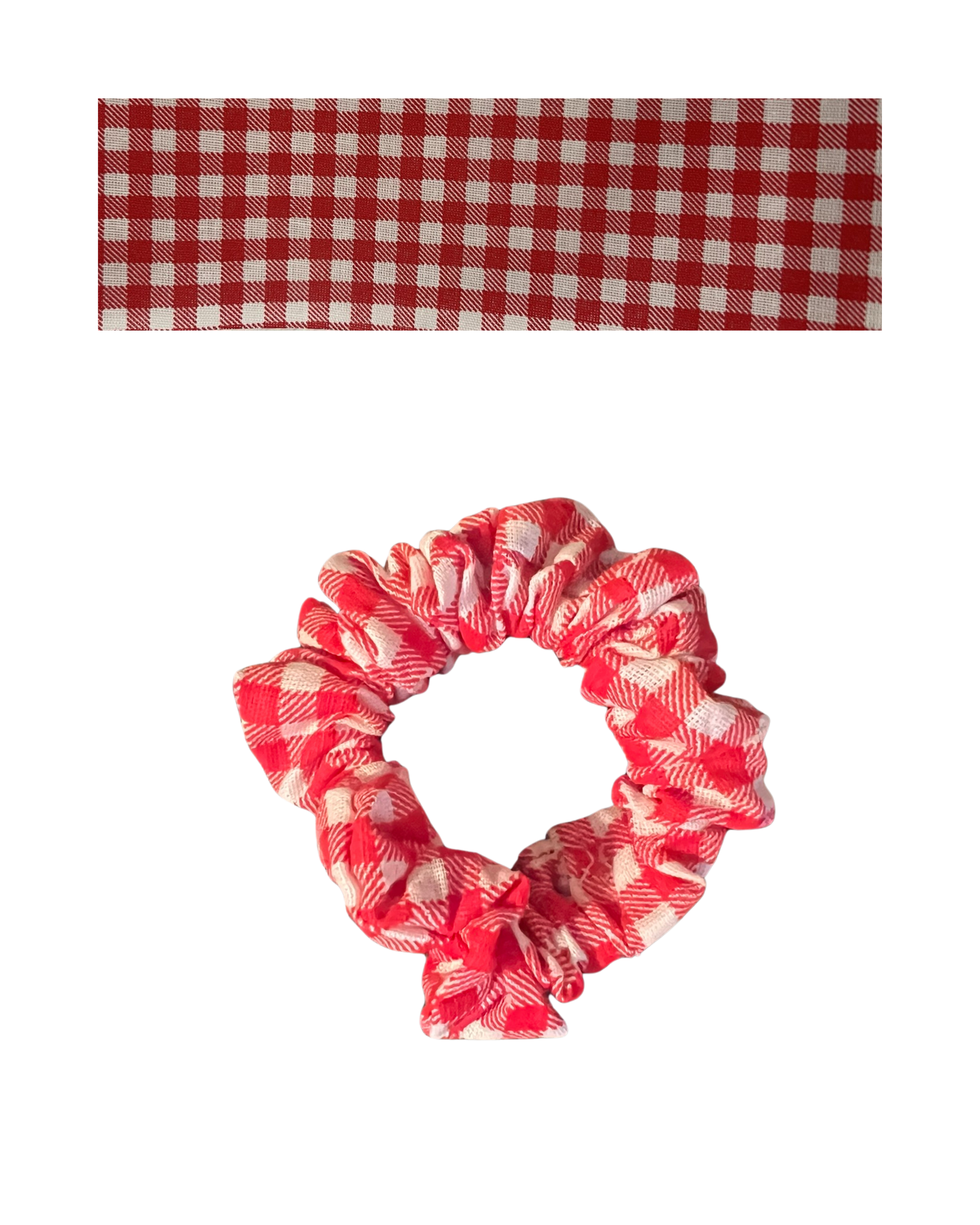 Red and white gingham check