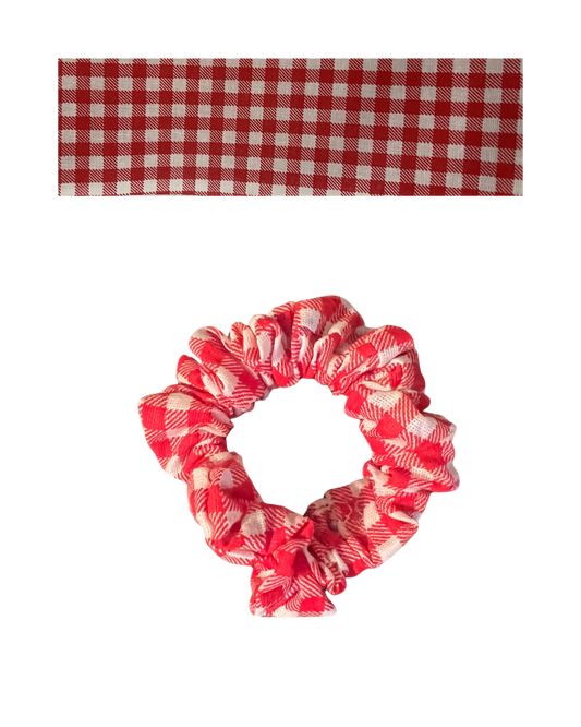 Red and white gingham check