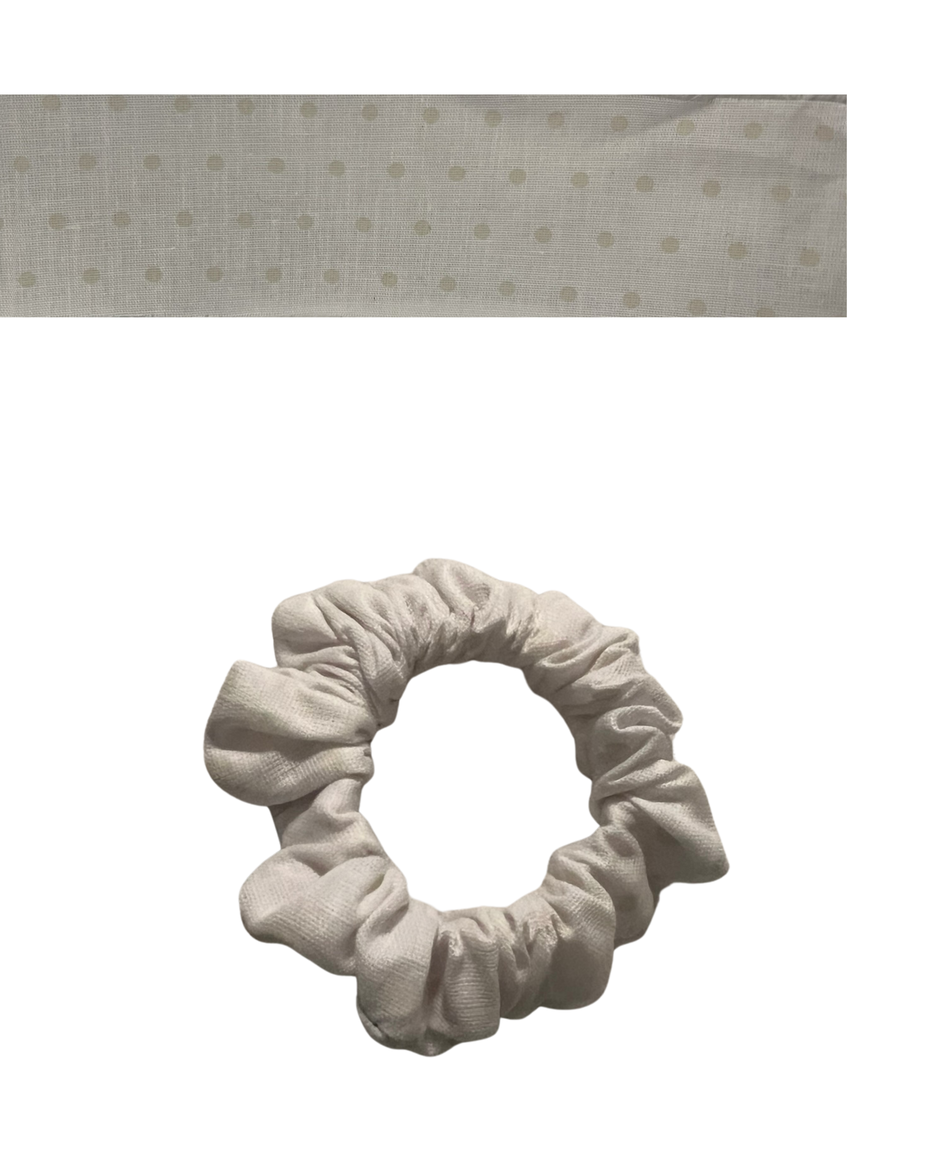 Cream with tone-on-tone ploka dots