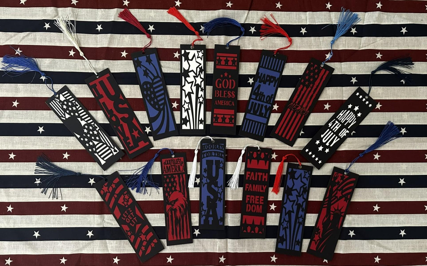 American Flag - July Set of 14